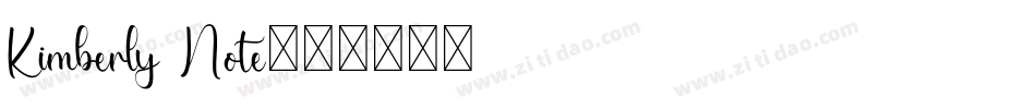 Kimberly Note字体转换